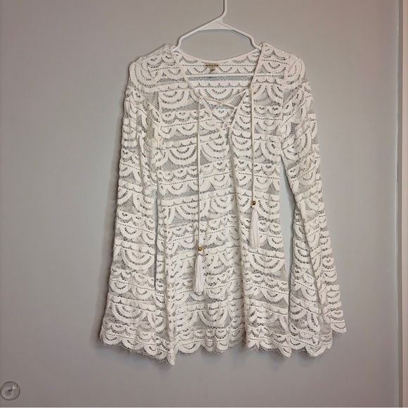 PILYQ White Crochet Lace Tunic Top - Picture 7 of 9